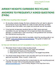 Click here to download - Recycling FAQs
