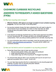 Click here to download - Recycling FAQs