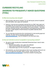 Click here to download -  Recycling FAQs