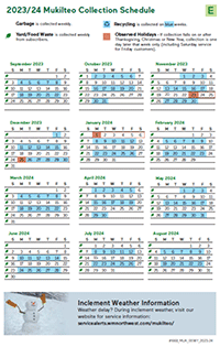 Click here to download - Collection Calendar