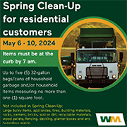 Clean Up Event May 6 - 10 - Click here for details