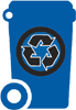 Blue Recycling Cart Blue Recycling Cart