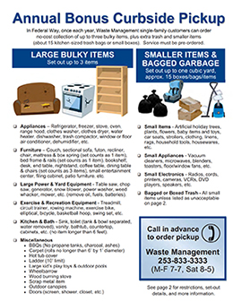 Click here to download - Bulky Pickup Information