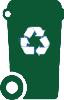 WM Green Recycling Cart
