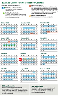 Click here to download - Even Week Collection Calendar