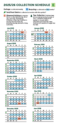 Click here to download - Even Week Collection Calendar