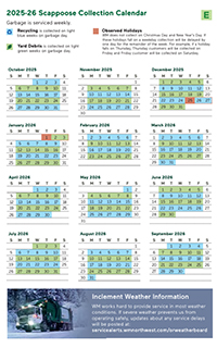Click here to download - Even Week Collection Calendar