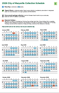 Click here to download - Even Week Collection Calendar