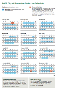 Click here to download - Even Week Collection Calendar