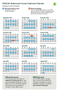 Even week collection calendar