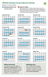 Click here to download - Collection Calendar