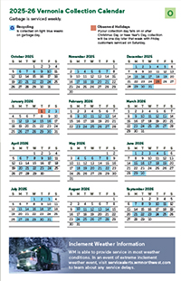 Click here to download - Collection Calendar