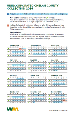 Chelan County Odd Week Collection Calendar