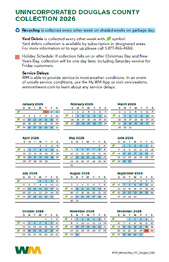 Douglas County Odd Week Collection Calendar