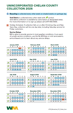 Chelan County Even Week Collection Calendar title=