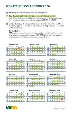 Click here - to download the collection calendar