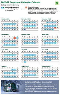Click here to download - Odd Week Collection Calendar