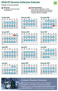 Click here to download - Collection Calendar