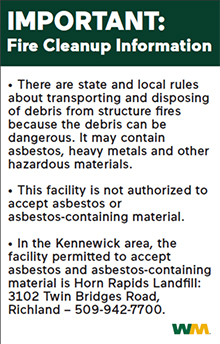 Fire Cleanup Information