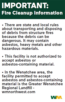 Fire Cleanup Information